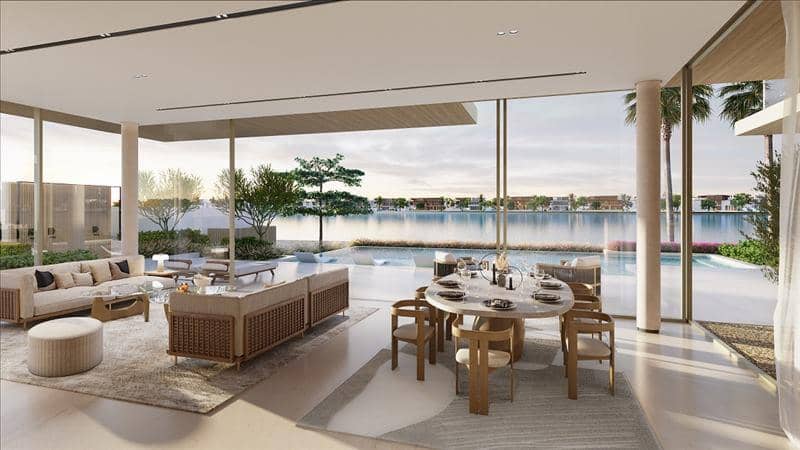 Новый комплекс вилл у воды с бассейном и видом на море Coral villas, Palm Jebel Ali, Дубай, ОАЭ — фото 11