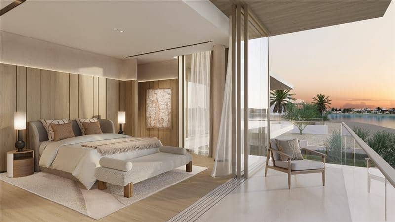 Новый комплекс вилл у воды с бассейном и видом на море Coral villas, Palm Jebel Ali, Дубай, ОАЭ — фото 22