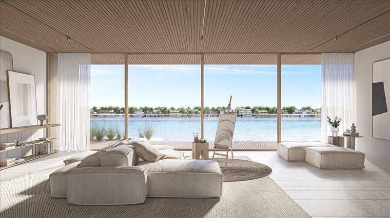 Новый комплекс вилл у воды с бассейном и видом на море Coral villas, Palm Jebel Ali, Дубай, ОАЭ — фото 9