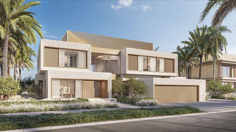Новый комплекс вилл у воды с бассейном и видом на море Coral villas, Palm Jebel Ali, Дубай, ОАЭ — фото 38