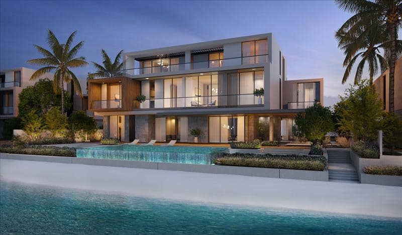 Новый комплекс вилл у воды с бассейном и видом на море Coral villas, Palm Jebel Ali, Дубай, ОАЭ — фото 2