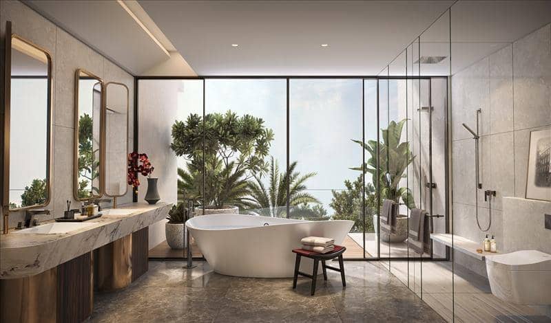 Новый комплекс вилл у воды с бассейном и видом на море Coral villas, Palm Jebel Ali, Дубай, ОАЭ — фото 28