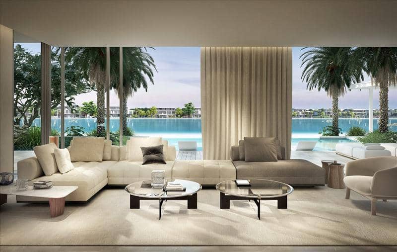 Новый комплекс вилл у воды с бассейном и видом на море Coral villas, Palm Jebel Ali, Дубай, ОАЭ — фото 7