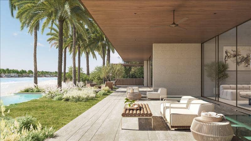 Новый комплекс вилл у воды с бассейном и видом на море Coral villas, Palm Jebel Ali, Дубай, ОАЭ — фото 34