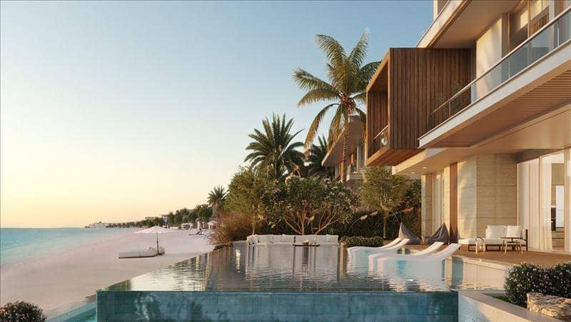 Новый комплекс вилл у воды с бассейном и видом на море Coral villas, Palm Jebel Ali, Дубай, ОАЭ — фото 35