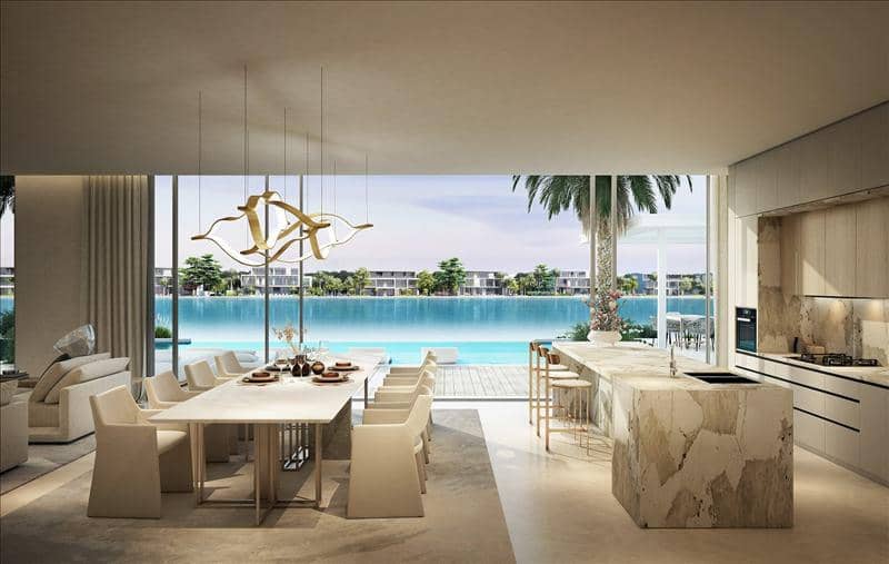 Новый комплекс вилл у воды с бассейном и видом на море Coral villas, Palm Jebel Ali, Дубай, ОАЭ — фото 18