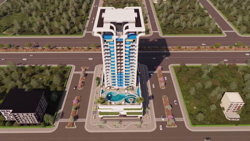 Modern apartments with private pools, in a multi-storey residential complex with developed infrastructure, JVC, Dubai, UAE — photo 9