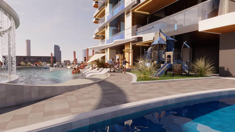 Modern apartments with private pools, in a multi-storey residential complex with developed infrastructure, JVC, Dubai, UAE — photo 10