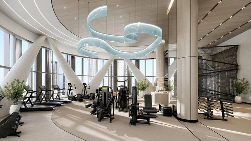 Новая высотная резиденция на берегу канала One River Point с бассейнами рядом с Бурдж Халифа, Business Bay, Дубай, ОАЭ — фото 13