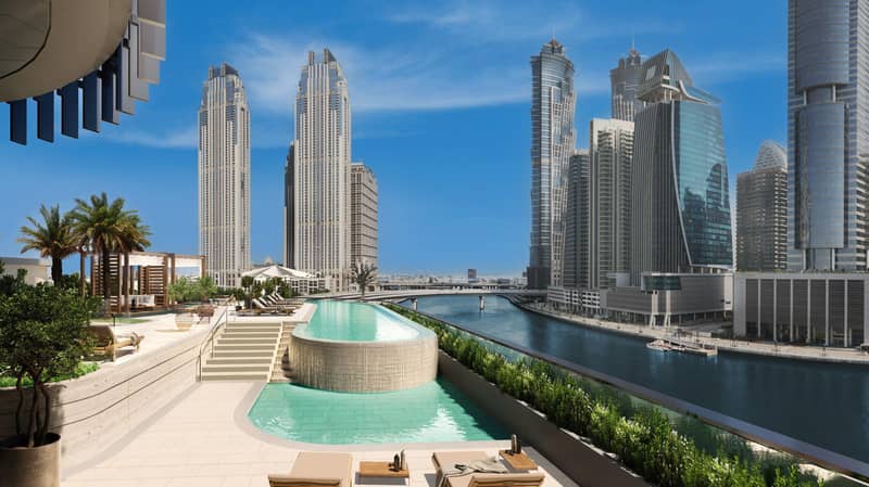 Новая высотная резиденция на берегу канала One River Point с бассейнами рядом с Бурдж Халифа, Business Bay, Дубай, ОАЭ — фото 7