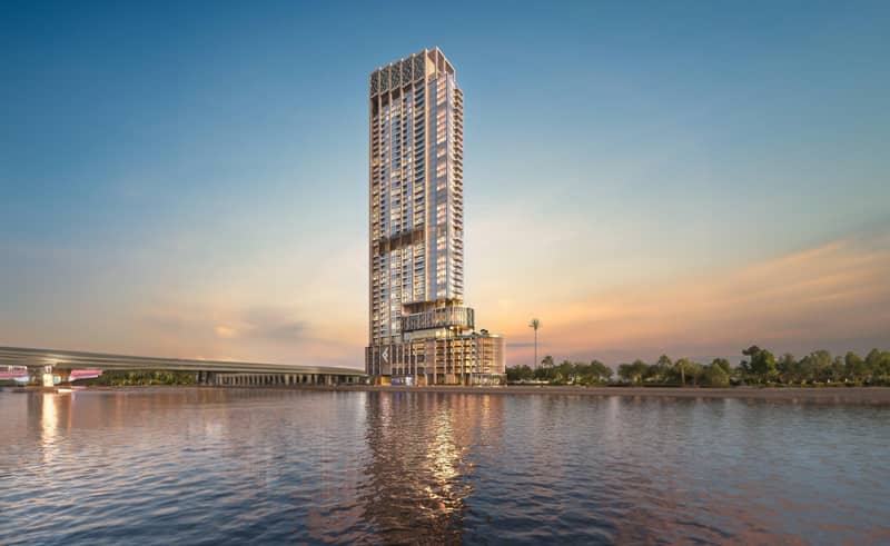 Новая высотная резиденция на берегу канала One River Point с бассейнами рядом с Бурдж Халифа, Business Bay, Дубай, ОАЭ — фото 2
