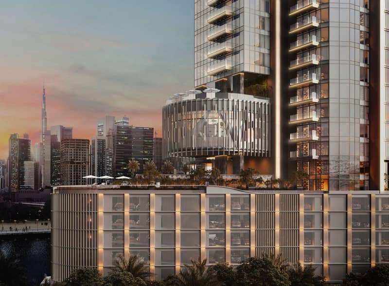 Новая высотная резиденция на берегу канала One River Point с бассейнами рядом с Бурдж Халифа, Business Bay, Дубай, ОАЭ — фото 5