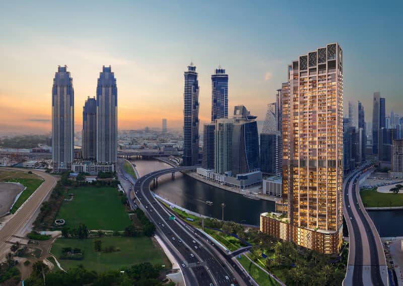 Новая высотная резиденция на берегу канала One River Point с бассейнами рядом с Бурдж Халифа, Business Bay, Дубай, ОАЭ — фото 3