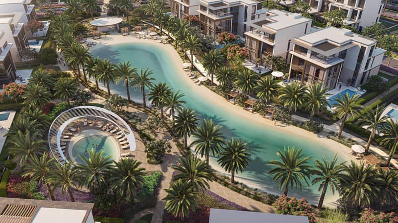 New gated residence Nad al Sheba Gardens with a lagoon and a swimming pool close to highways, Nad Al Sheba 1, Dubai, UAE — photo 2