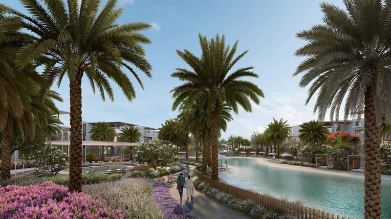 New gated residence Nad al Sheba Gardens with a lagoon and a swimming pool close to highways, Nad Al Sheba 1, Dubai, UAE — photo 6