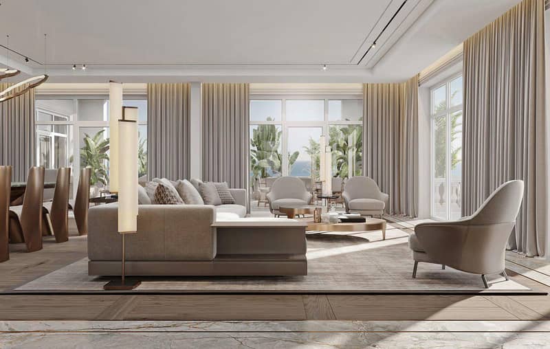 Новая элитная резиденция Raffles penthouses с полем для мини-гольфа и пляжным клубом, Palm Jumeirah, Дубай, ОАЭ — фото 3