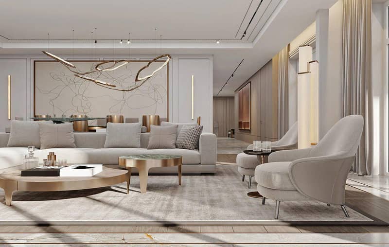 Новая элитная резиденция Raffles penthouses с полем для мини-гольфа и пляжным клубом, Palm Jumeirah, Дубай, ОАЭ — фото 4