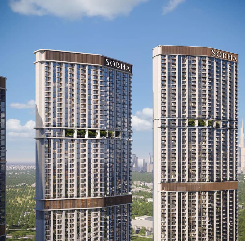 Новая высотная резиденция 360 Riverside Crescent с бассейнами и ресторанами рядом с центром города, Nad Al Sheba 1, Дубай, ОАЭ — фото 11
