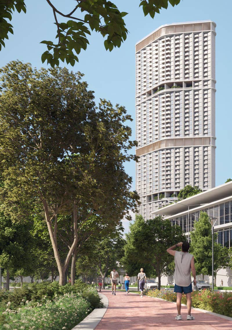 Новая высотная резиденция 360 Riverside Crescent с бассейнами и ресторанами рядом с центром города, Nad Al Sheba 1, Дубай, ОАЭ — фото 3