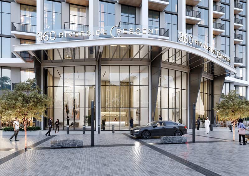 Новая высотная резиденция 360 Riverside Crescent с бассейнами и ресторанами рядом с центром города, Nad Al Sheba 1, Дубай, ОАЭ — фото 7