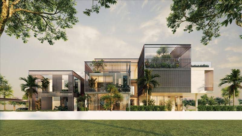 Новый комплекс вилл с бассейном и спа-зоной Utopia, Damac Hills, Дубай, ОАЭ — фото 13
