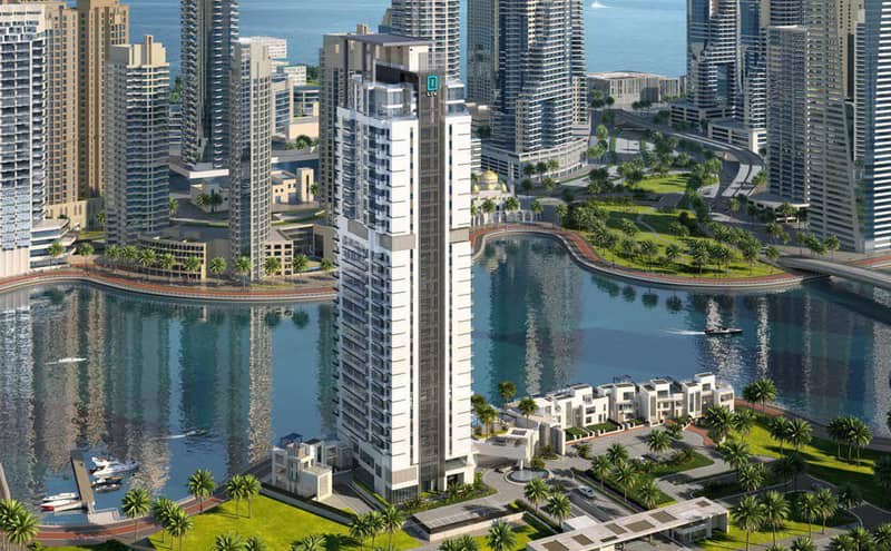 Новая резиденция у воды Liv Waterside с бассейнами и спа-центром, Dubai Marina, Дубай, ОАЭ — фото 27