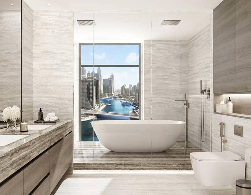 Новая резиденция у воды Liv Waterside с бассейнами и спа-центром, Dubai Marina, Дубай, ОАЭ — фото 10