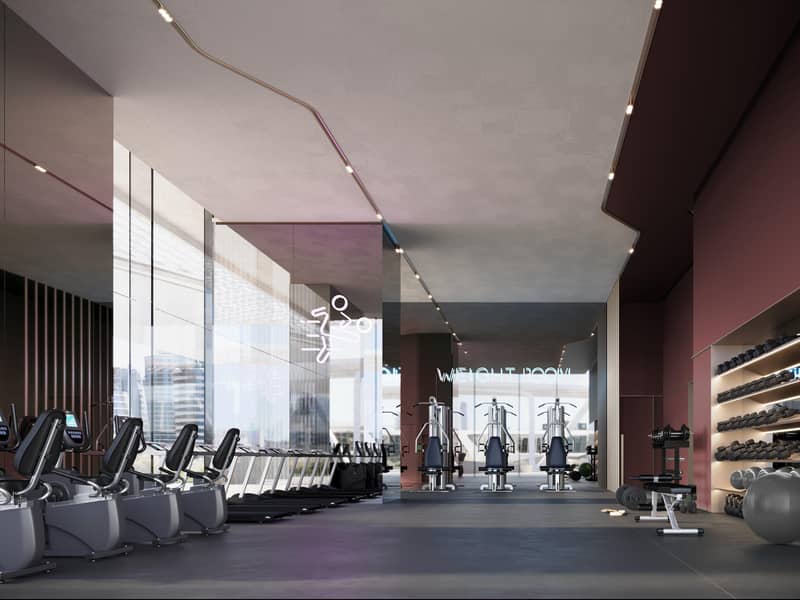 New high-rise residence Iconic Tower with swimming pools and panoramic sea views, Al Sufouh, Dubai, UAE — photo 13