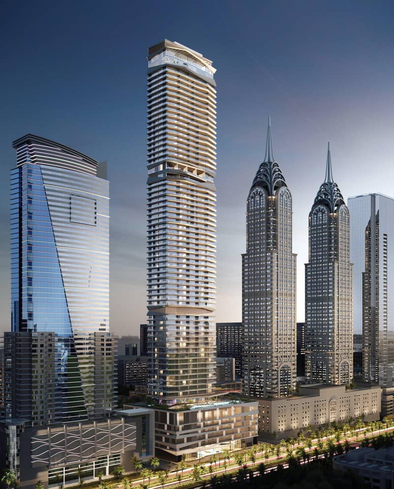 New high-rise residence Iconic Tower with swimming pools and panoramic sea views, Al Sufouh, Dubai, UAE — photo 3