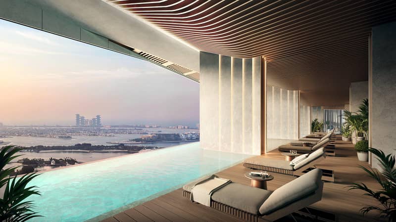 New high-rise residence Iconic Tower with swimming pools and panoramic sea views, Al Sufouh, Dubai, UAE — photo 7
