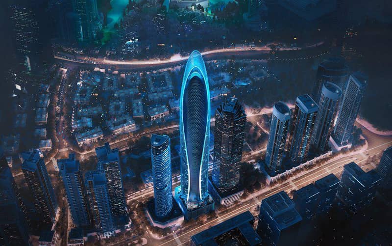 New high-rise Mercedes Benz Residence with swimming pools in the center of Downtown Dubai, UAE — photo 13