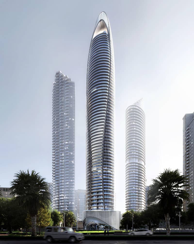 New high-rise Mercedes Benz Residence with swimming pools in the center of Downtown Dubai, UAE — photo 2