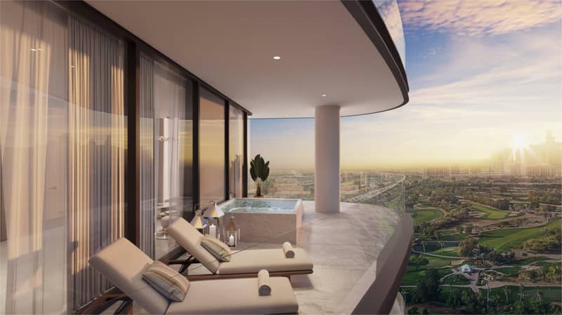 New high-rise The Place Residence close to golf clubs, Dubai Sports City, Dubai, UAE — photo 7