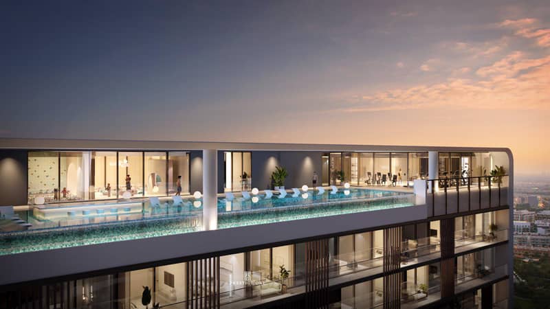 New high-rise The Place Residence close to golf clubs, Dubai Sports City, Dubai, UAE — photo 5