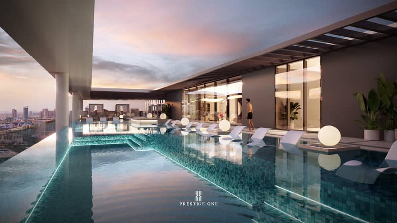 New high-rise The Place Residence close to golf clubs, Dubai Sports City, Dubai, UAE — photo 6