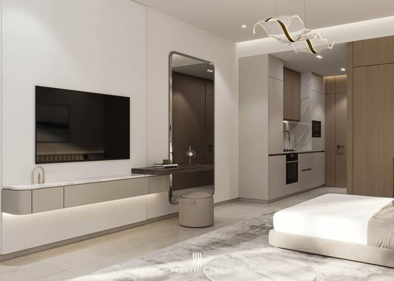New high-rise The Place Residence close to golf clubs, Dubai Sports City, Dubai, UAE — photo 12
