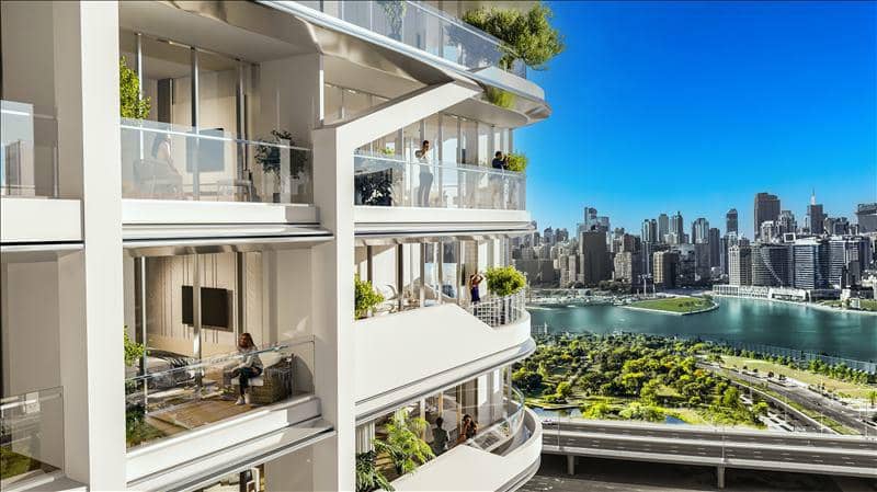 High-rise residence Vento Tower with a swimming pool and a co-working area in the center of Dubai, Business Bay, UAE — photo 5