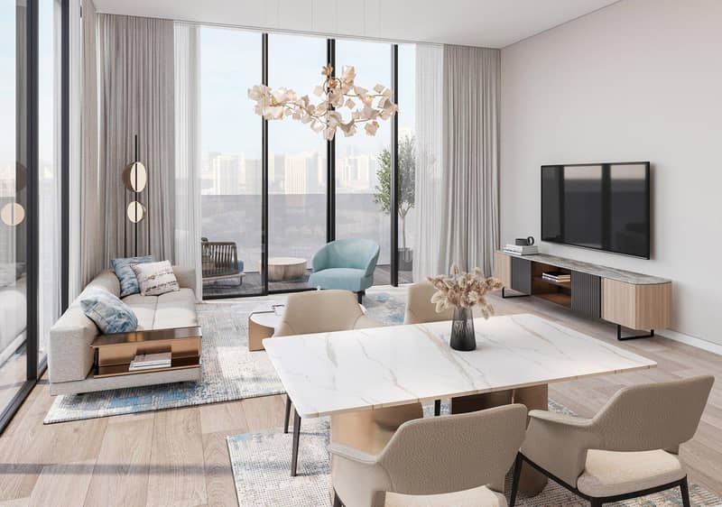 Новая малоэтажная резиденция Roma Residences by JRP с бассейнами рядом с основными автомагистралями, JVC, Дубай, ОАЭ — фото 3