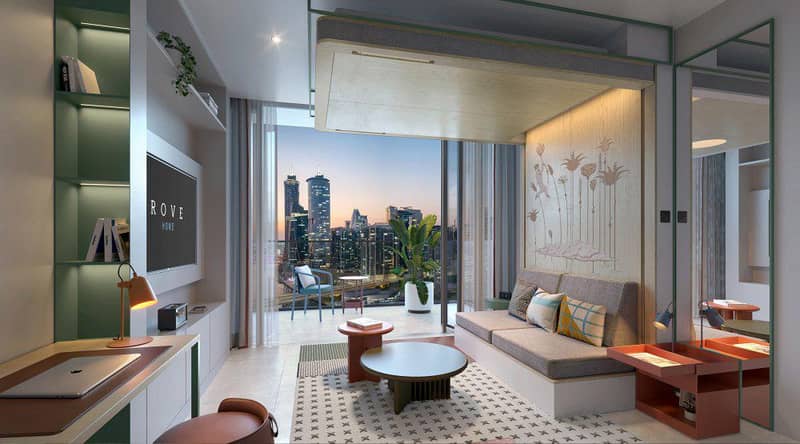 New complex of furnished apartments Rove Home Marasi Drive with swimming pools and a co-working area in the heart of Business Bay, Dubai, UAE — photo 4