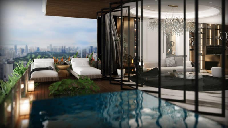 Новый комплекс обслуживаемых апартаментов Sky Suites с бассейнами, спа и рестораном, JVC, Дубай, ОАЭ — фото 12