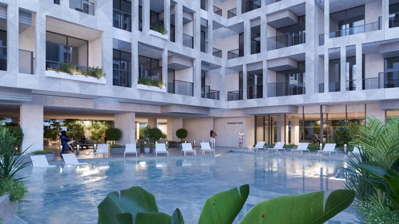 Новый комплекс обслуживаемых апартаментов Sky Suites с бассейнами, спа и рестораном, JVC, Дубай, ОАЭ — фото 4