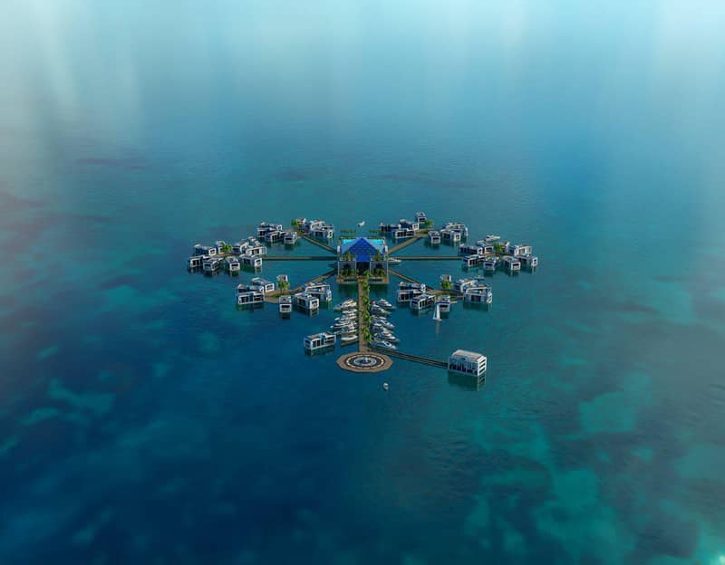 New unique compex of villas, surrounded by the ocean, Kempinski Floating Palace (Neptune), Jumeirah, Dubai, UAE — photo 24