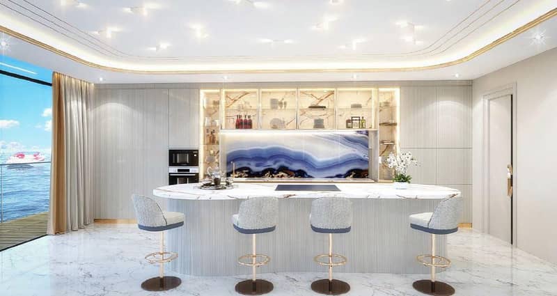 New unique compex of villas, surrounded by the ocean, Kempinski Floating Palace (Neptune), Jumeirah, Dubai, UAE — photo 11