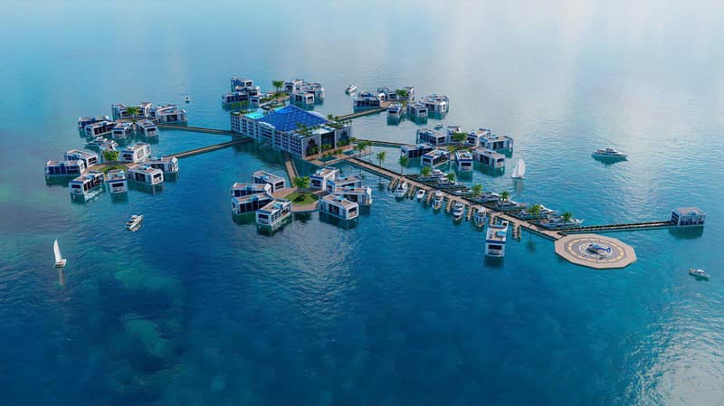 New unique compex of villas, surrounded by the ocean, Kempinski Floating Palace (Neptune), Jumeirah, Dubai, UAE — photo 2
