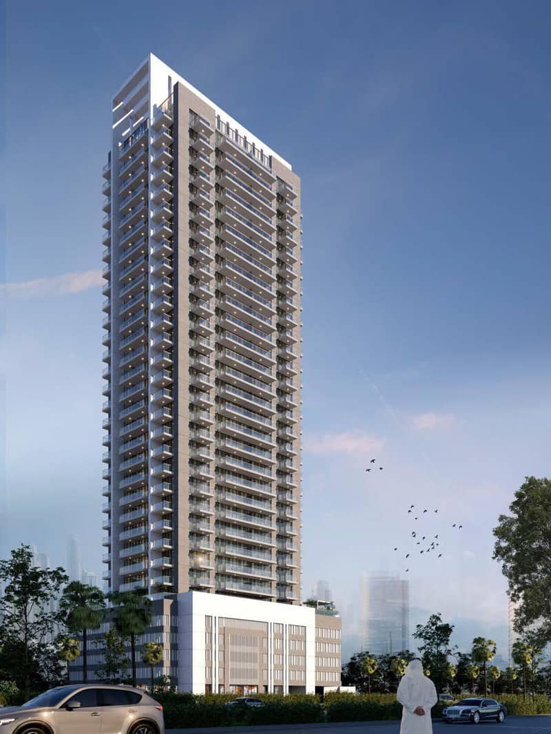Новая резиденция Violet Tower с бассейном и зоной отдыха рядом с Дубай Марина и Даунтаун Дубай, JVC, Дубай, ОАЭ — фото 2