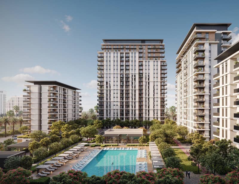 New Park Lane Residence with a swimming pool and green areas, Dubai Hills, Dubai, UAE — photo 8