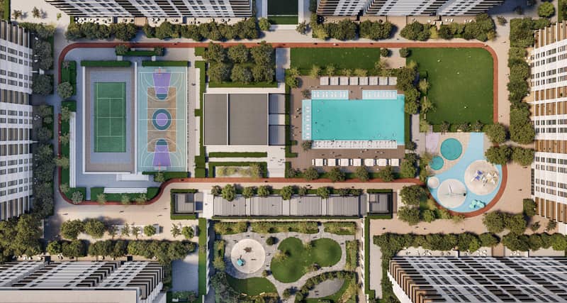 New Park Lane Residence with a swimming pool and green areas, Dubai Hills, Dubai, UAE — photo 9