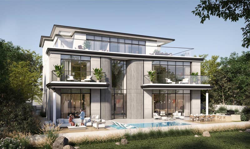 New complex of villas Karl Lagerfeld with swimming pools and roof-top terraces, Nad Al Sheba, Dubai, UAE — photo 12