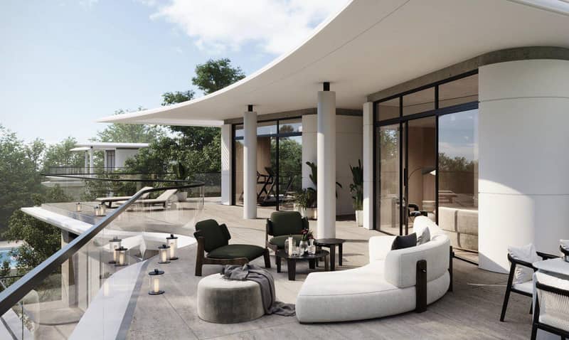 New complex of villas Karl Lagerfeld with swimming pools and roof-top terraces, Nad Al Sheba, Dubai, UAE — photo 10