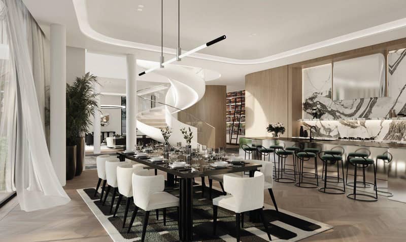 New complex of villas Karl Lagerfeld with swimming pools and roof-top terraces, Nad Al Sheba, Dubai, UAE — photo 3